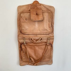 Vintage Genuine Leather Travel Garment Bag